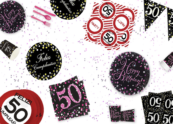 Decoraciones de cumpleaños número 50, suministros para fiestas, globos de  50 cumpleaños color oro rosa, globo de Mylar número 50, decoración de  globos