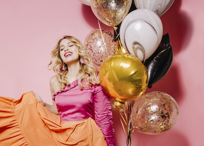 Decoración cumpleaños niña feliz cumpleaños guirnalda globos decoración  cumpleaños set con globos rosa, pompones de papel de seda rosa para  decoración