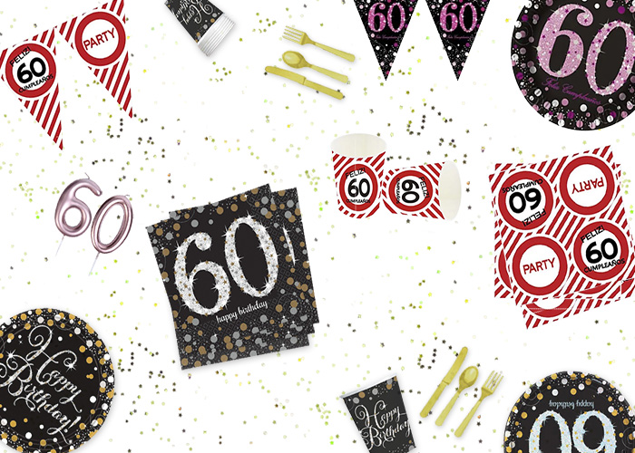 Número 60 Globo de Foil para decoraciones de fiesta de cumpleaños