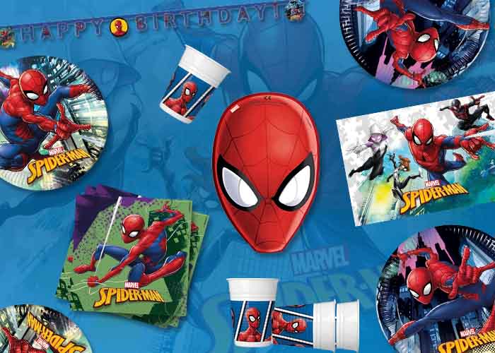 Decoración para Cumpleaños de Spiderman, Adornos y Utensilios